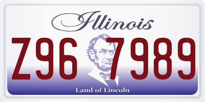 IL license plate Z967989
