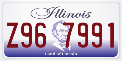 IL license plate Z967991