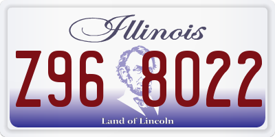 IL license plate Z968022