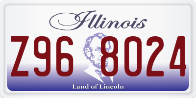 IL license plate Z968024