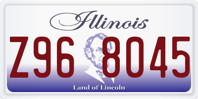 IL license plate Z968045
