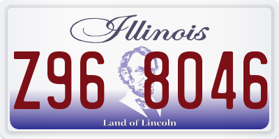 IL license plate Z968046