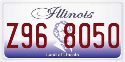 IL license plate Z968050