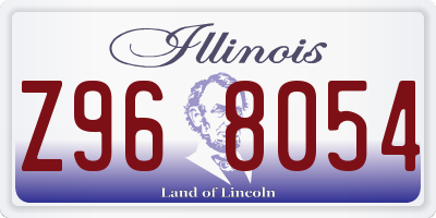 IL license plate Z968054