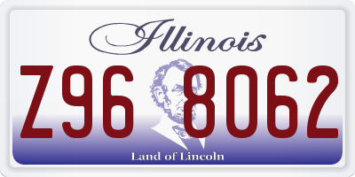 IL license plate Z968062
