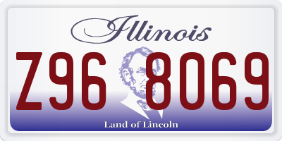 IL license plate Z968069