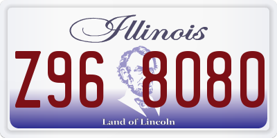 IL license plate Z968080