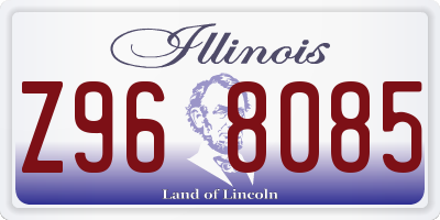 IL license plate Z968085