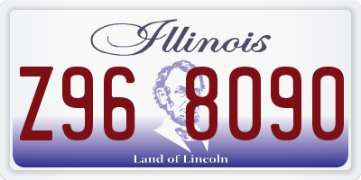 IL license plate Z968090