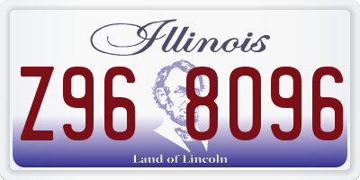 IL license plate Z968096