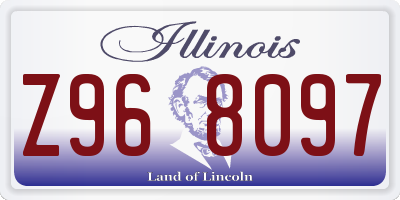 IL license plate Z968097
