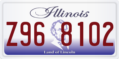 IL license plate Z968102