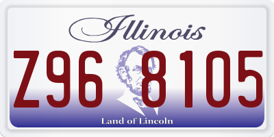 IL license plate Z968105