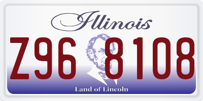 IL license plate Z968108