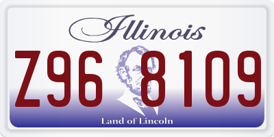 IL license plate Z968109