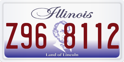 IL license plate Z968112