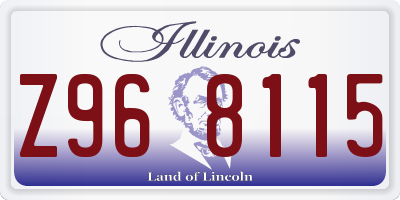 IL license plate Z968115