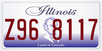 IL license plate Z968117