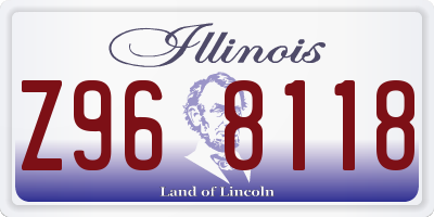 IL license plate Z968118