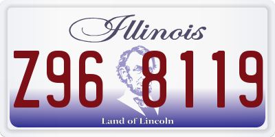 IL license plate Z968119