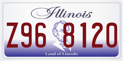 IL license plate Z968120