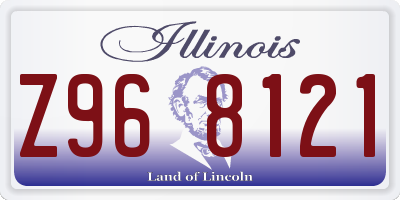IL license plate Z968121