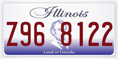 IL license plate Z968122