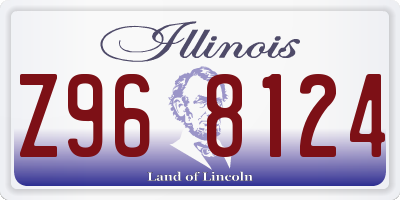 IL license plate Z968124