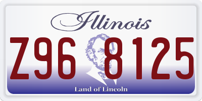 IL license plate Z968125