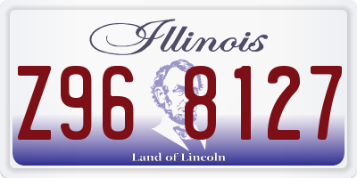IL license plate Z968127