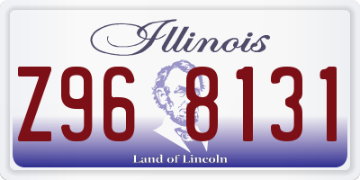 IL license plate Z968131