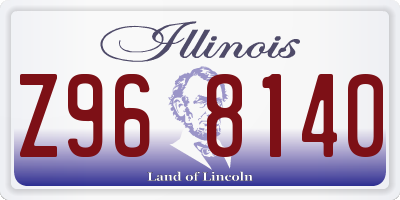 IL license plate Z968140