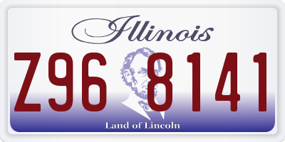 IL license plate Z968141