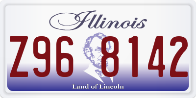 IL license plate Z968142