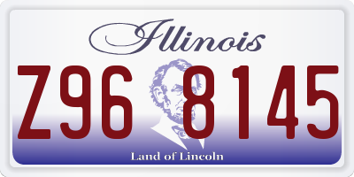IL license plate Z968145