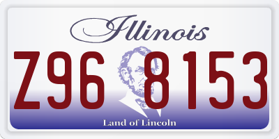 IL license plate Z968153