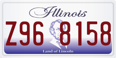 IL license plate Z968158