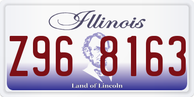 IL license plate Z968163