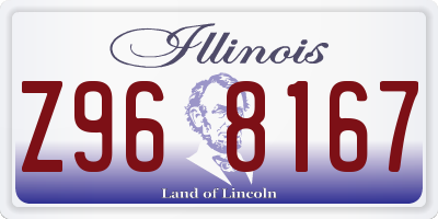 IL license plate Z968167