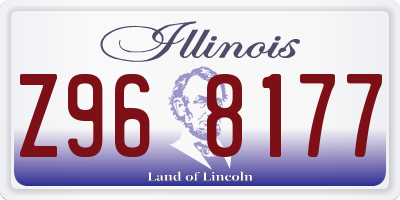 IL license plate Z968177
