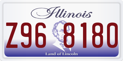 IL license plate Z968180