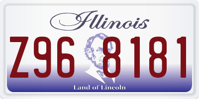 IL license plate Z968181