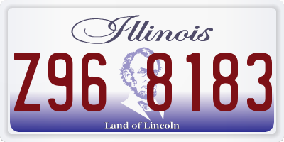 IL license plate Z968183