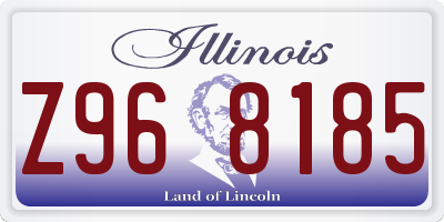 IL license plate Z968185