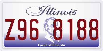 IL license plate Z968188