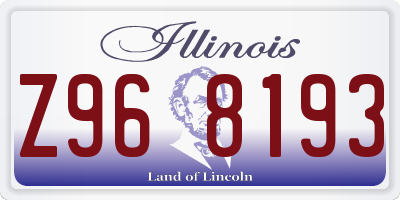 IL license plate Z968193