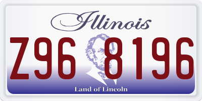 IL license plate Z968196