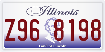 IL license plate Z968198