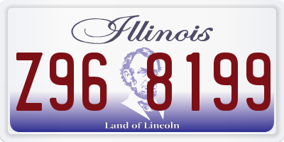 IL license plate Z968199