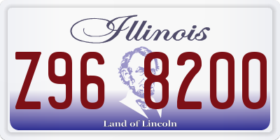 IL license plate Z968200